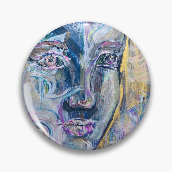 Item preview, Abstract Impressionism acrylic floral female portrait original art designed and sold by Paintingladycat.