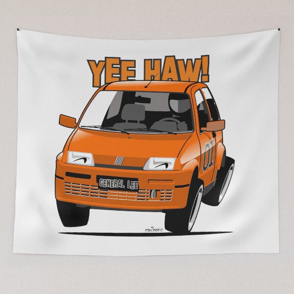 Item preview, Fiat Cinquecento General Lee caricature designed and sold by car2oonz.