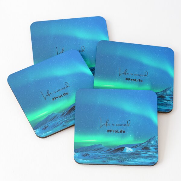 Item preview, Life Is Sacred #ProLife Aurora Background designed and sold by ChristianCoding.