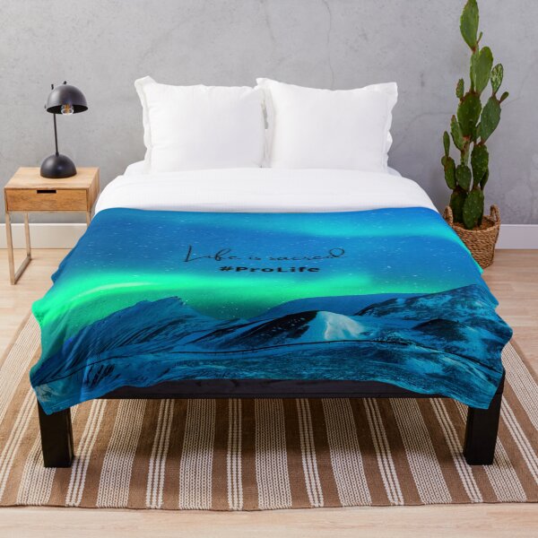 Item preview, Life Is Sacred #ProLife Aurora Background designed and sold by ChristianCoding.