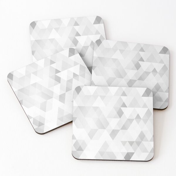 Item preview, White and Grey Geometric Triangles designed and sold by Bright Dreamer.