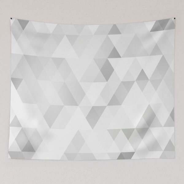 Item preview, White and Grey Geometric Triangles designed and sold by Bright Dreamer.