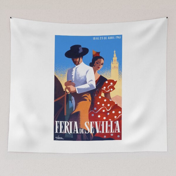 Item preview, 1961 SPAIN Feria De Sevilla Poster designed and sold by retrographics.
