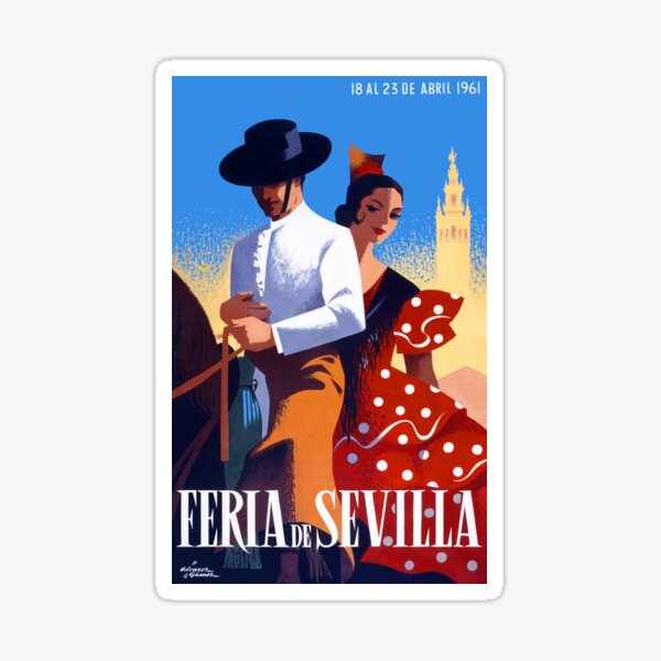 Item preview, 1961 SPAIN Feria De Sevilla Poster designed and sold by retrographics.