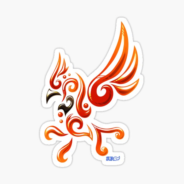Aero Glyph - Red Bird Sticker