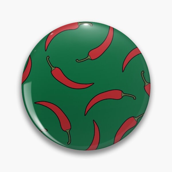 Item preview, Red chili pepper pattern in green designed and sold by Cathal O'Toole.