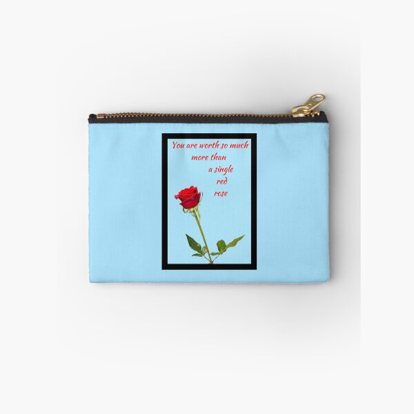 Item preview, You are worth so much more than a single red rose - A beautiful red rose with words in red and light blue BG designed and sold by AnnaBBS.