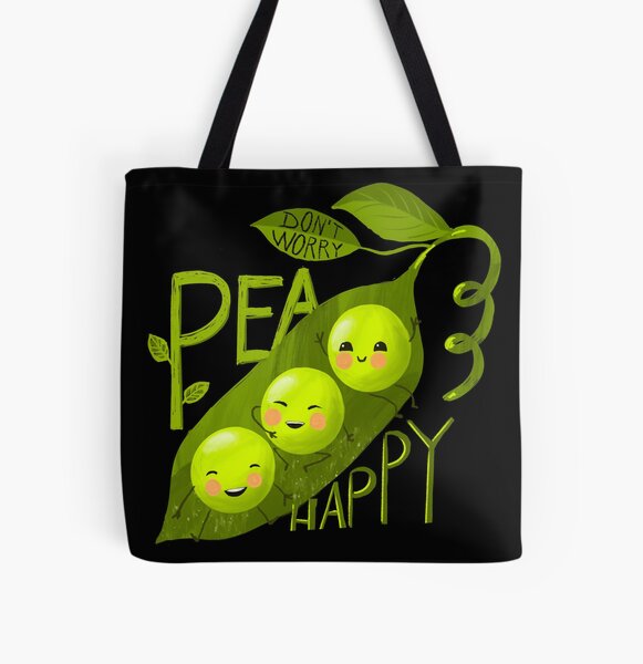 Pea happy All Over Print Tote Bag