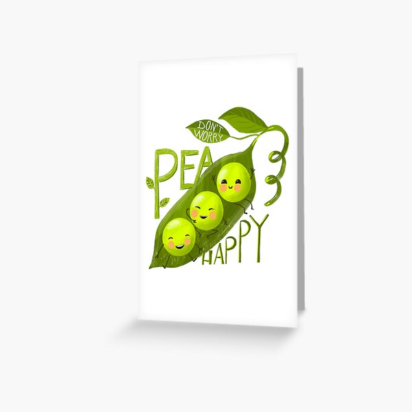 Vista previa del artículo con la obra «Guisante feliz», diseñado y vendido por Petit Faon Prints.