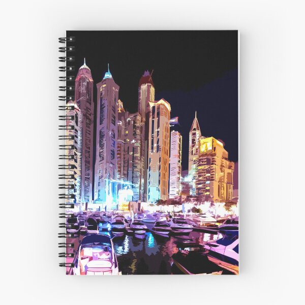 Item preview, Dubai Urban Night Lights Digital Painting - Pintura Digital designed and sold by RazzArt.