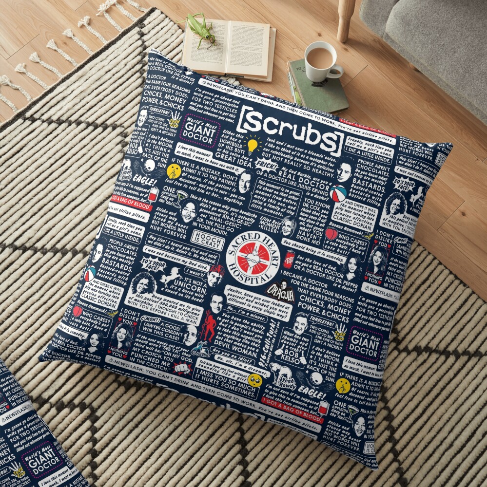 Wise Words of Scrubs Floor Pillow