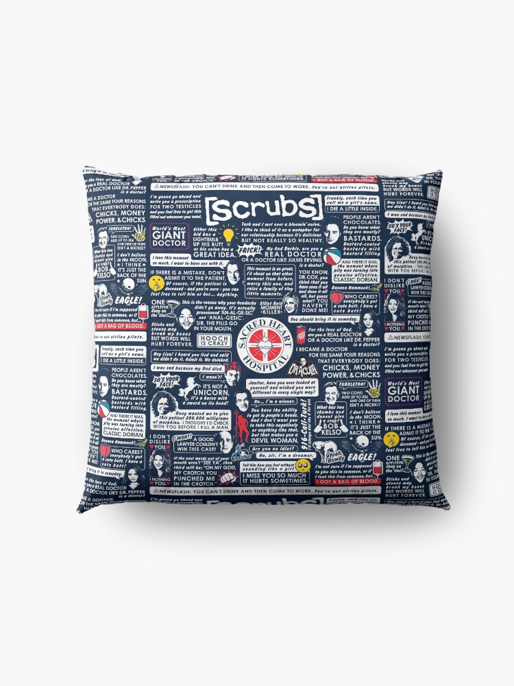 Alternate view of Wise Words of Scrubs Floor Pillow