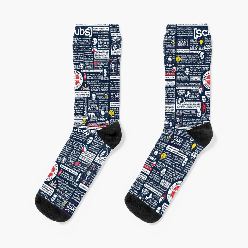 Wise Words of Scrubs Socks
