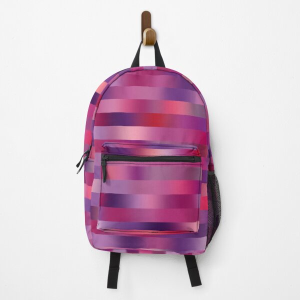 Item preview, Abstract, blurred horizontal Geometric lines in fuscia pink and violet in Contemporary art style with illusional effects. designed and sold by IngaDesign.