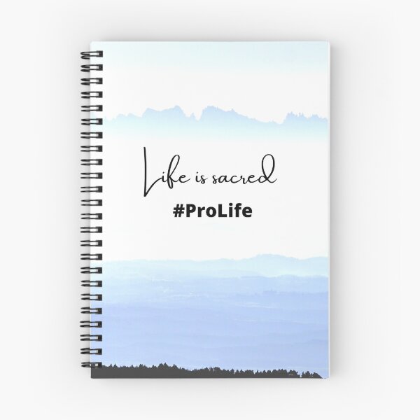 Item preview, Life Is Sacred #ProLife Baby-Blue Mountain Background designed and sold by ChristianCoding.