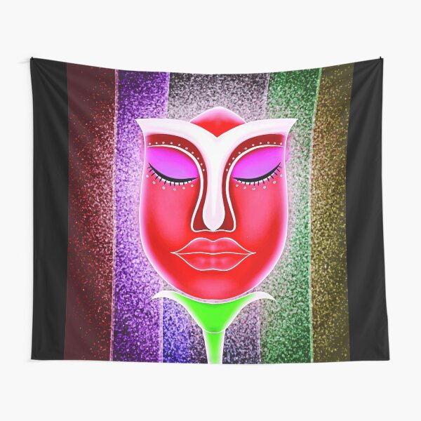 Item preview, Flower Red Face, Women Face One Line Art designed and sold by Manakiry88.