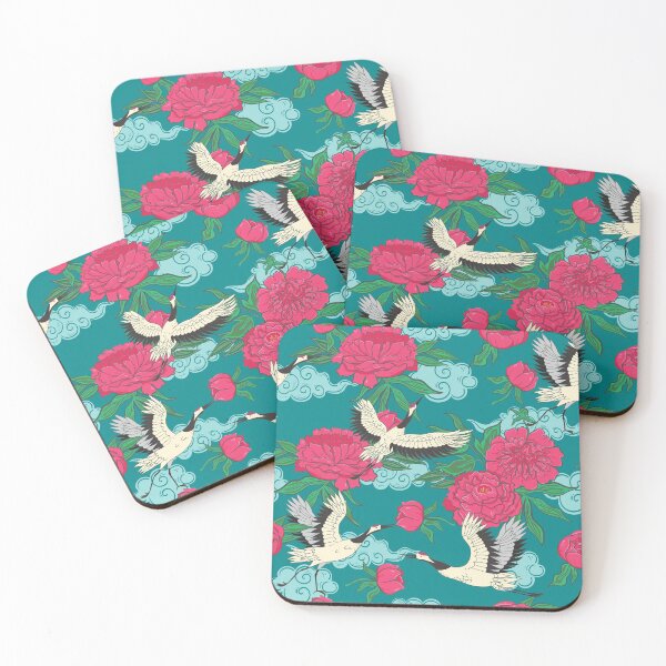 Item preview, Beautiful Japanese Cranes And Peonies designed and sold by Vector Scout Lab.