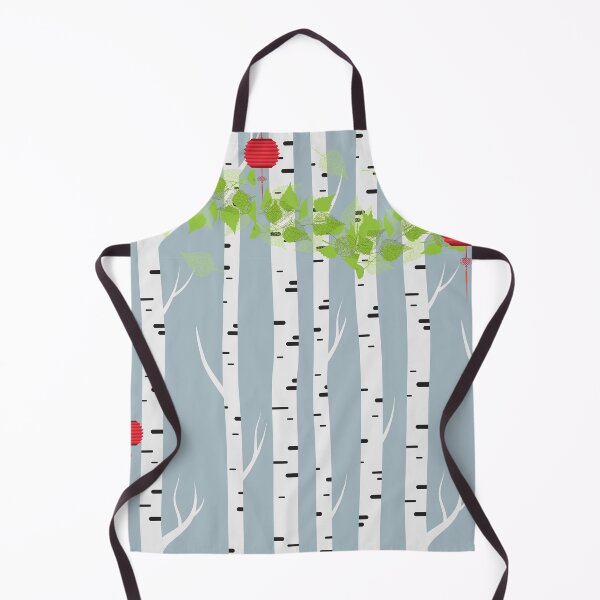 Item preview, Birch Tree with Chinese Lanterns designed and sold by aboniteblanc.