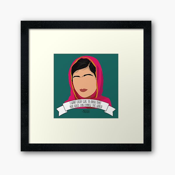 Artikel-Vorschau von Malala "Ihre Stimme kann die Welt verändern", designt und verkauft von Abbieroadart.