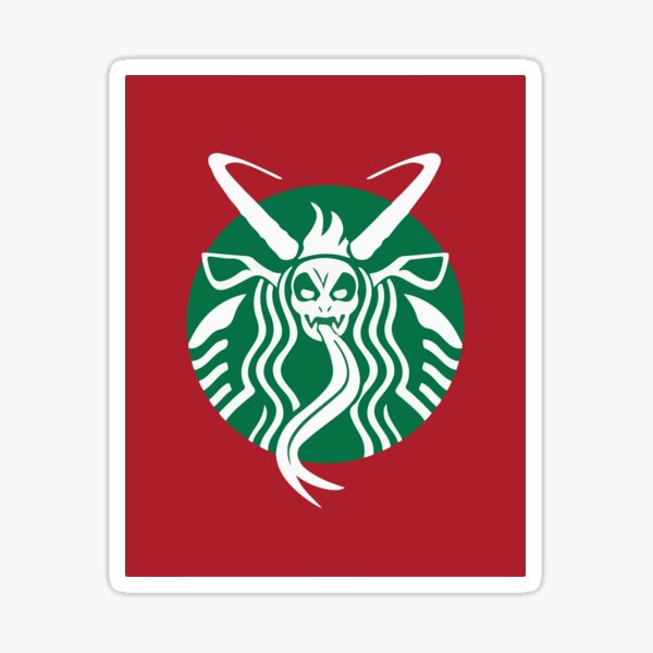 Krampuspresso - Caffeine Demon (RED) Sticker