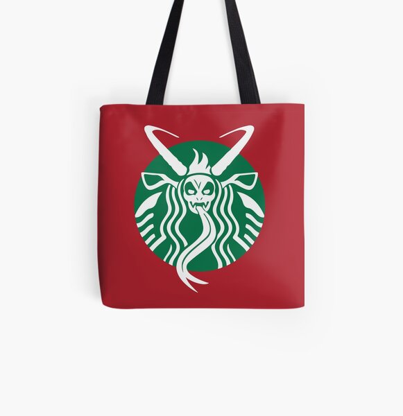 Krampuspresso - Caffeine Demon (RED) All Over Print Tote Bag