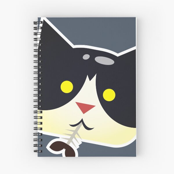 Item preview, Black and White cat eating a fish bone designed and sold by ArtofArvinP.