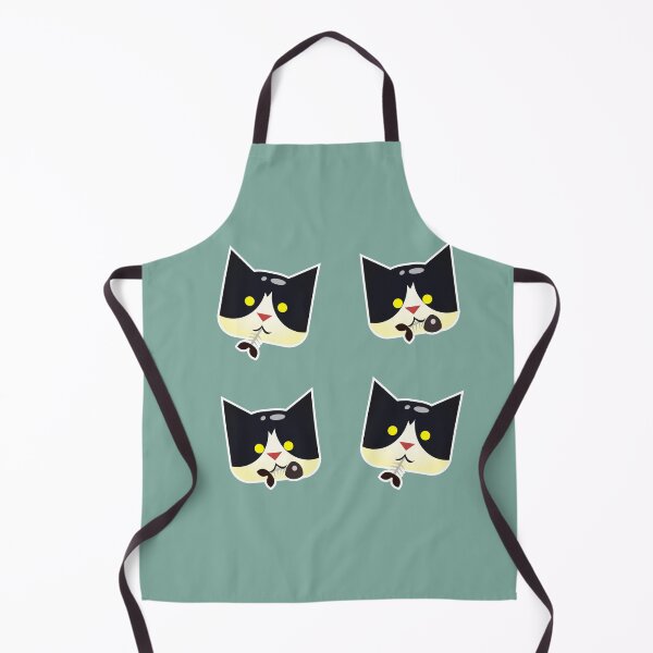 Item preview, Black and White cat eating a fish bone designed and sold by ArtofArvinP.