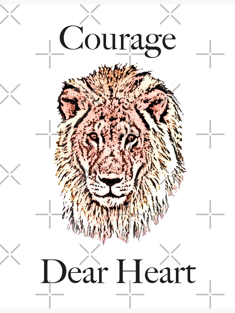 Narnia Aslan Print C S Lewis Art Courage Dear Heart Quote 