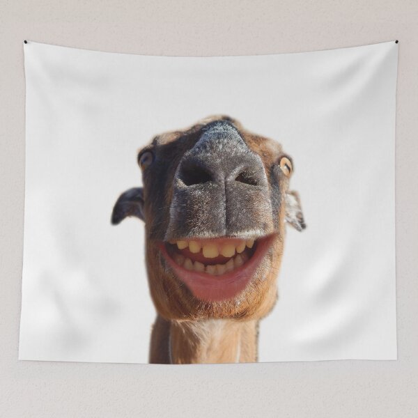 Item preview, grinning goat  designed and sold by Stephanie  Skeem.