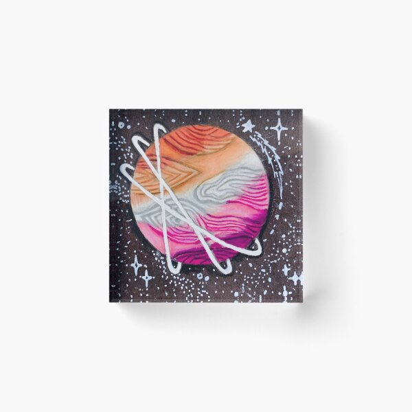 Item preview, Lesbian Pride Flag Themed Planet designed and sold by fu3ledbyart.