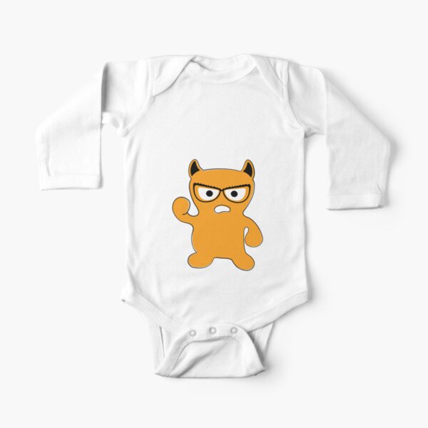 Monster with Glasses Long Sleeve Baby One-Piece