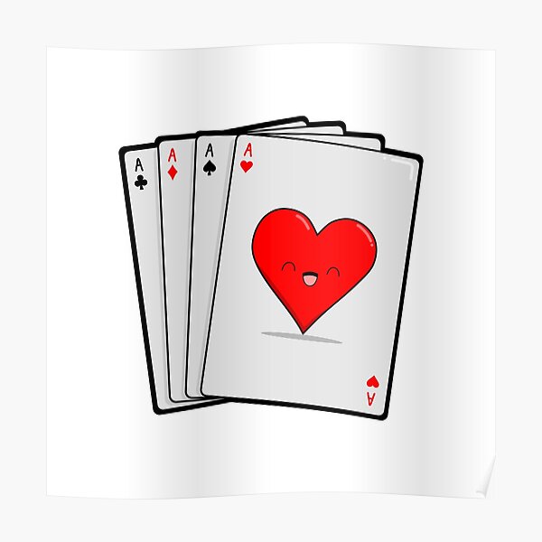 Ace Of Hearts Romantic Asexual Pride Playing Cards Poster For Sale By Penguinpride Redbubble 