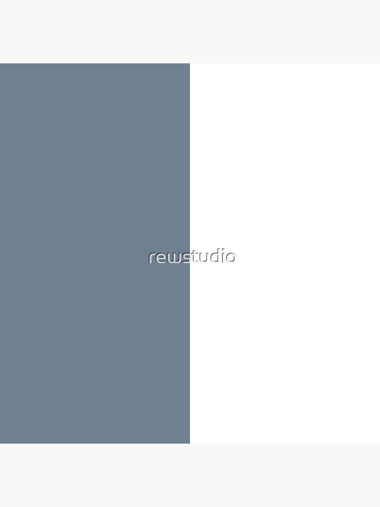 "Slate Gray And White Half And Half" Poster for Sale by rewstudio