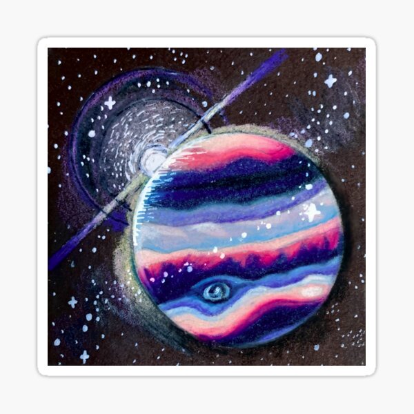 Omnisexual Pride Flag Themed Planet Sticker