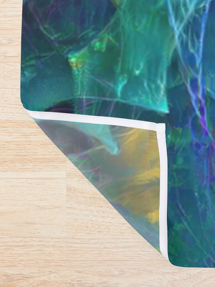 Alternate view of Deepdream marine floral fractalize space abstraction Shower Curtain