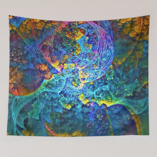 Item preview, Deepdream marine floral fractalize space abstraction designed and sold by blackhalt.
