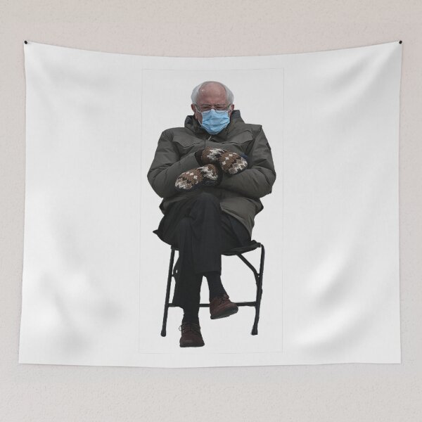 Item preview, Bernie Sanders Inauguration Mittens 2021 designed and sold by jennytoll123.