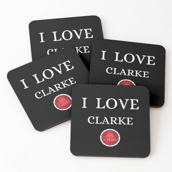 Item preview, I LOVE CLARKE | Alabam county United state of america designed and sold by Gatsbird Design.