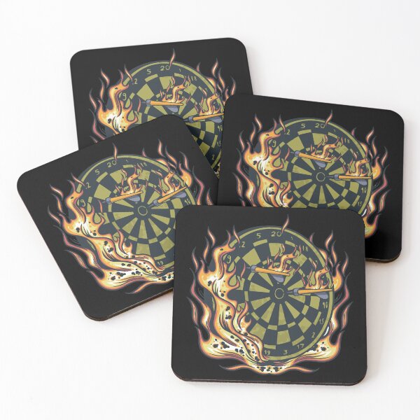 Item preview, Flaming Darts on Dart Board designed and sold by JBDeszigns.