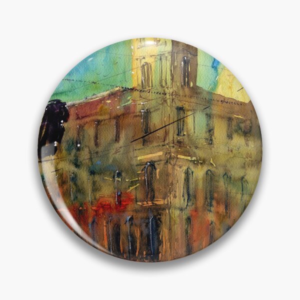 Item preview, Impressionist style painting of Melbourne GPO Street Scene Landscape designed and sold by darrenyeoart.
