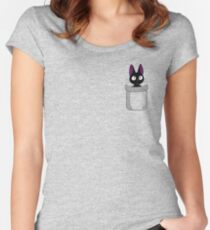 Pocket Jiji Women's Fitted Scoop T-Shirt