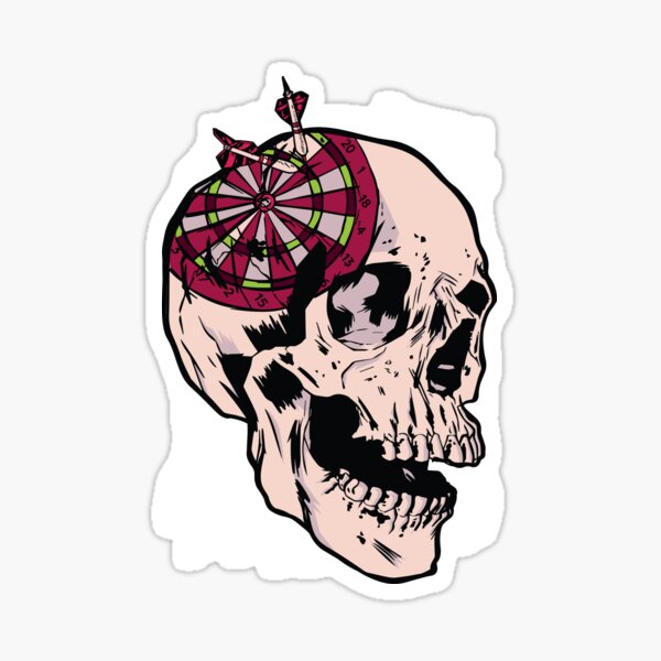 Darts on the Brain Sticker