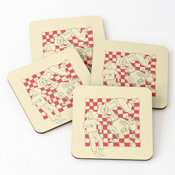 Item preview, People Laying on Red and White Checkered Picnic Blanket designed and sold by elisetjart.