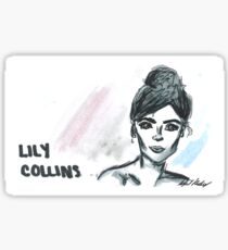 Lily Collins Portrait Sticker