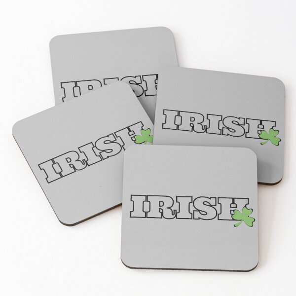 Item preview, Irish, in Block Letters, with Three Leaf Clover Shamrock designed and sold by Rhu Creations.