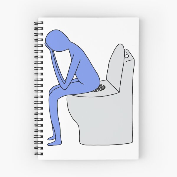 Item preview, nervous poop toilet cartoon designed and sold by alleens.
