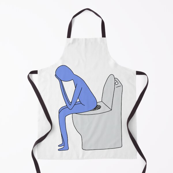 Item preview, nervous poop toilet cartoon designed and sold by alleens.