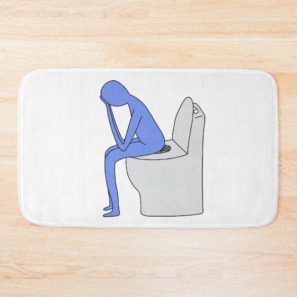 Item preview, nervous poop toilet cartoon designed and sold by alleens.