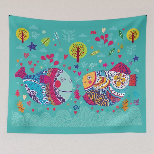 Item preview, Fish in love designed and sold by Stratoguayota.