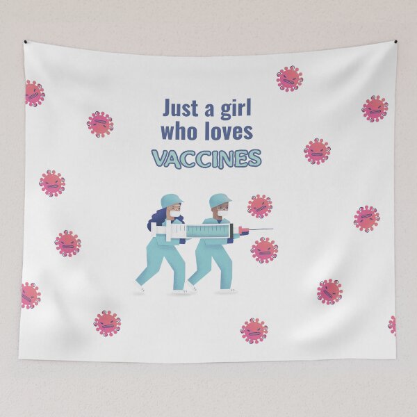 Item preview, Just a Girl Who Loves Vaccines - Gift for Nurse or Doctor designed and sold by ittybittyowl.